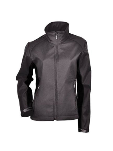 Ladies Soft Shell Jacket in Charcoal/Black