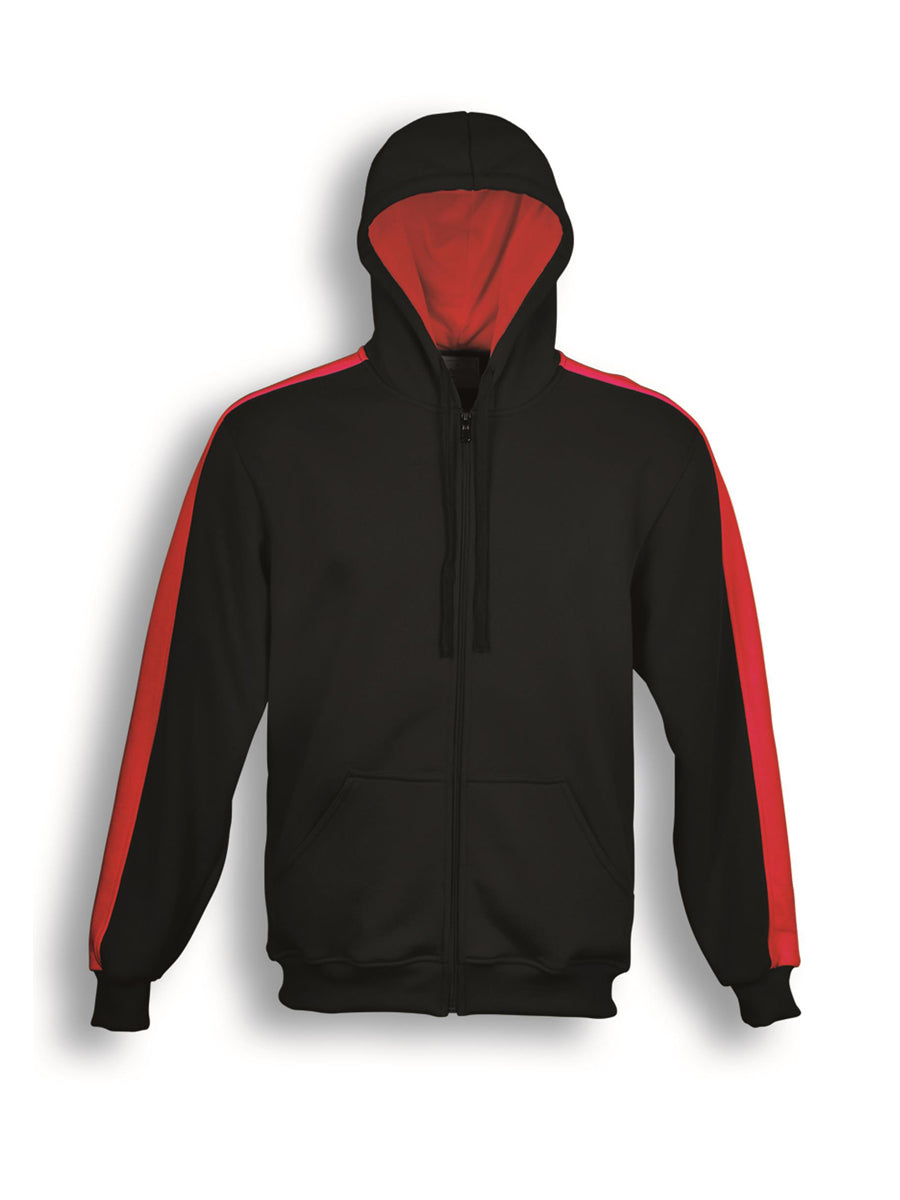 Unisex Adults Contrast Fleece in Black/Red