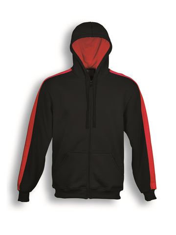 Unisex Adults Contrast Fleece in Black/Red