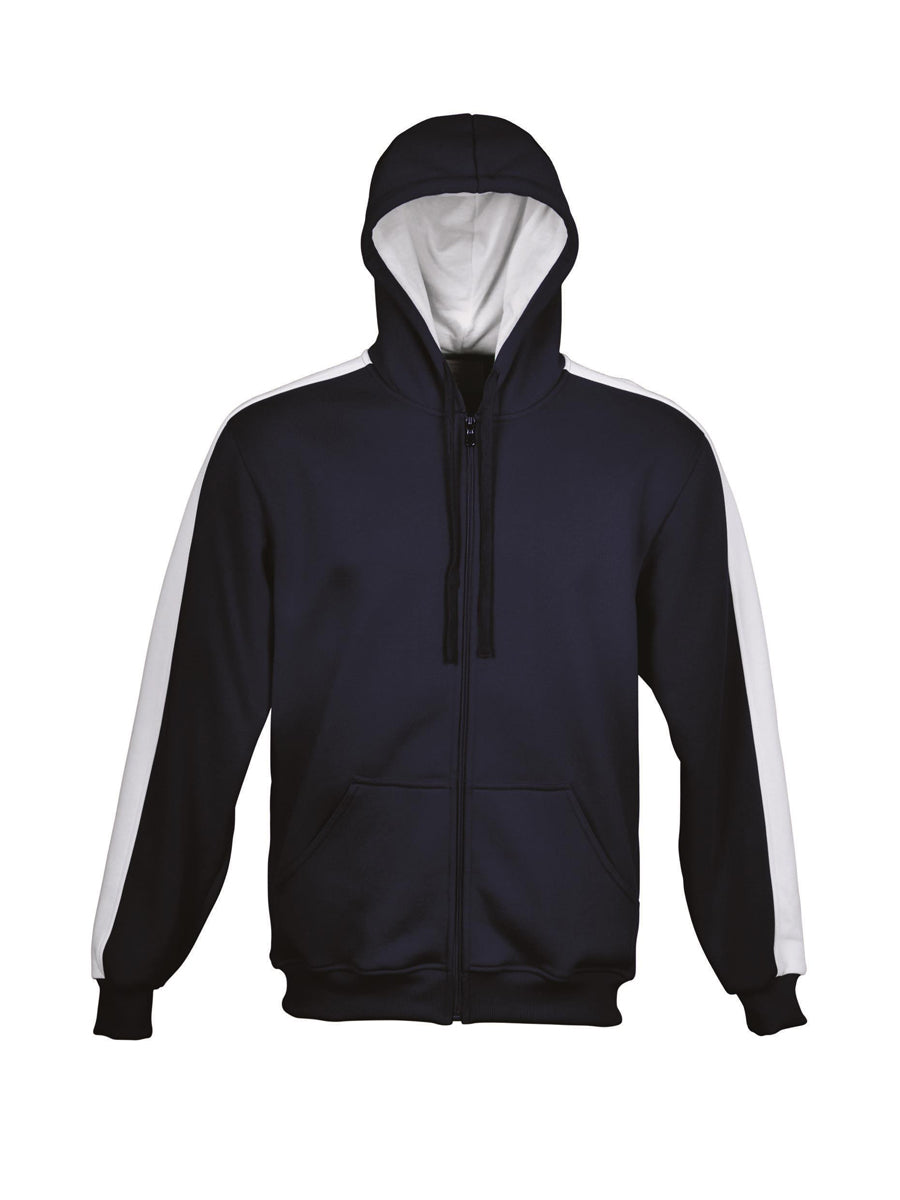 Unisex Adults Contrast Fleece in Navy/White