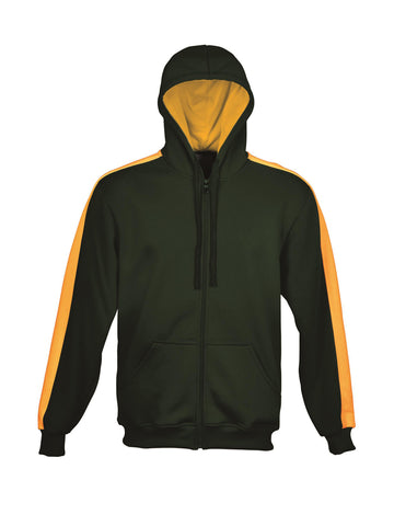 Kids Contrast Fleece in Bottle Green/Gold
