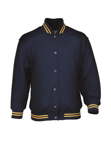 Kids School Wear Bomber Jacket in Navy/Gold