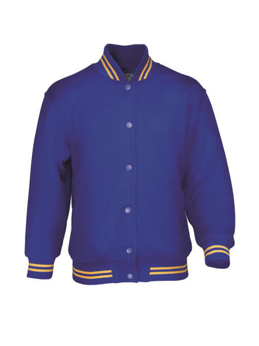Kids School Wear Bomber Jacket in Royal/Gold
