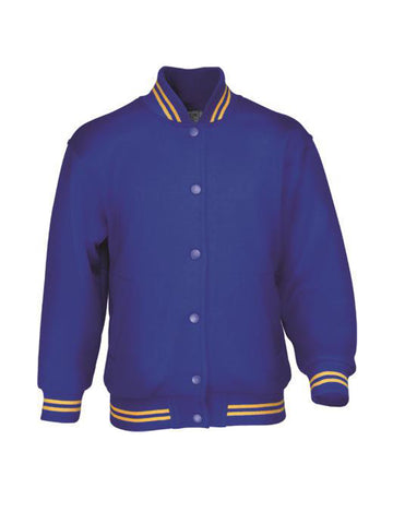 Kids School Wear Bomber Jacket in Royal/Gold