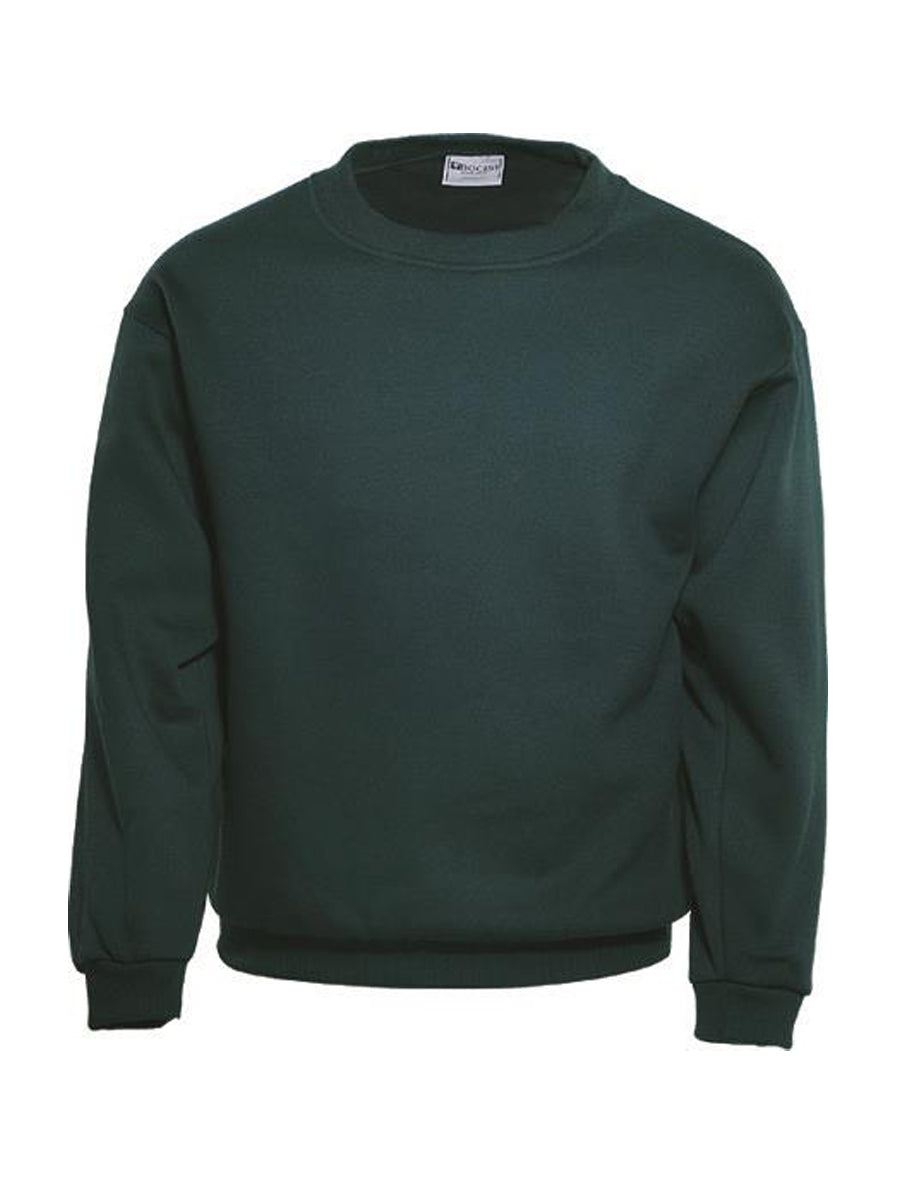 Kids Crew Neck Fleece in Bottle Green