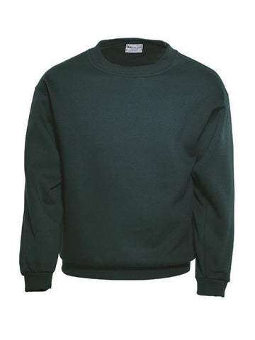Kids Crew Neck Fleece in Bottle Green