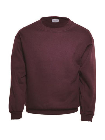 Kids Crew Neck Fleece in Maroon