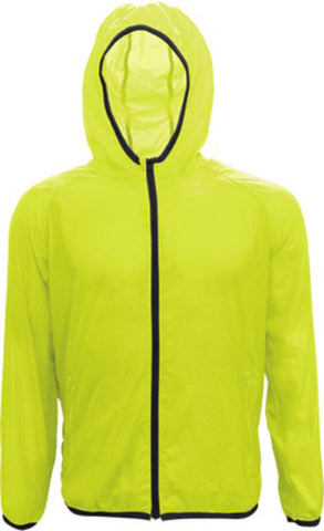 Unisex Adults Wet Weather Running Jacket in Fluoro Yellow/Black