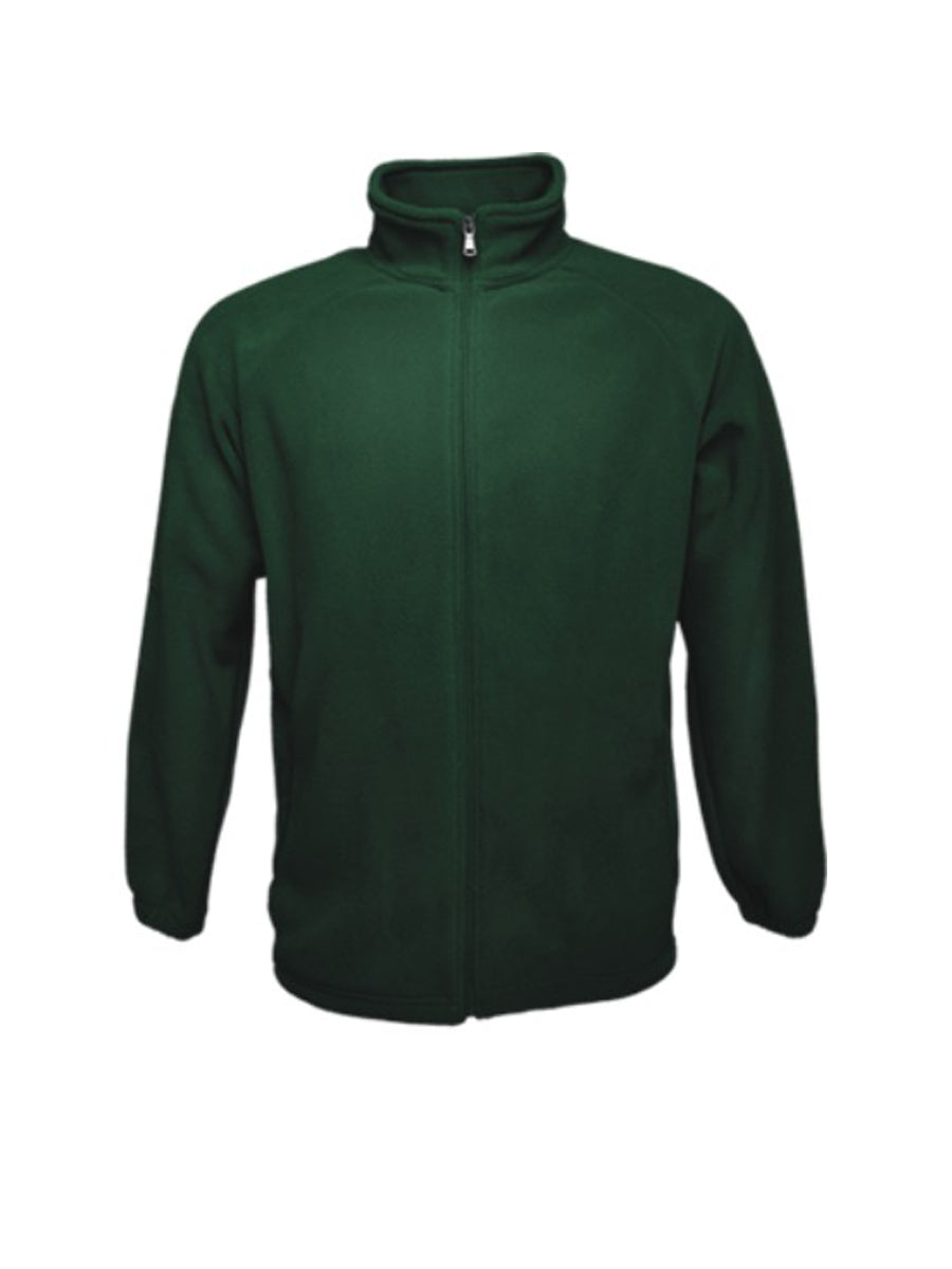 Kids Polar Fleece Zip Through Jacket in Bottle Green