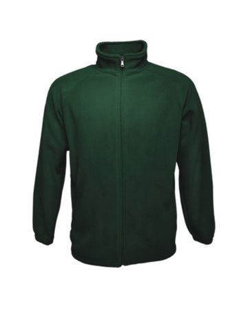Kids Polar Fleece Zip Through Jacket in Bottle Green