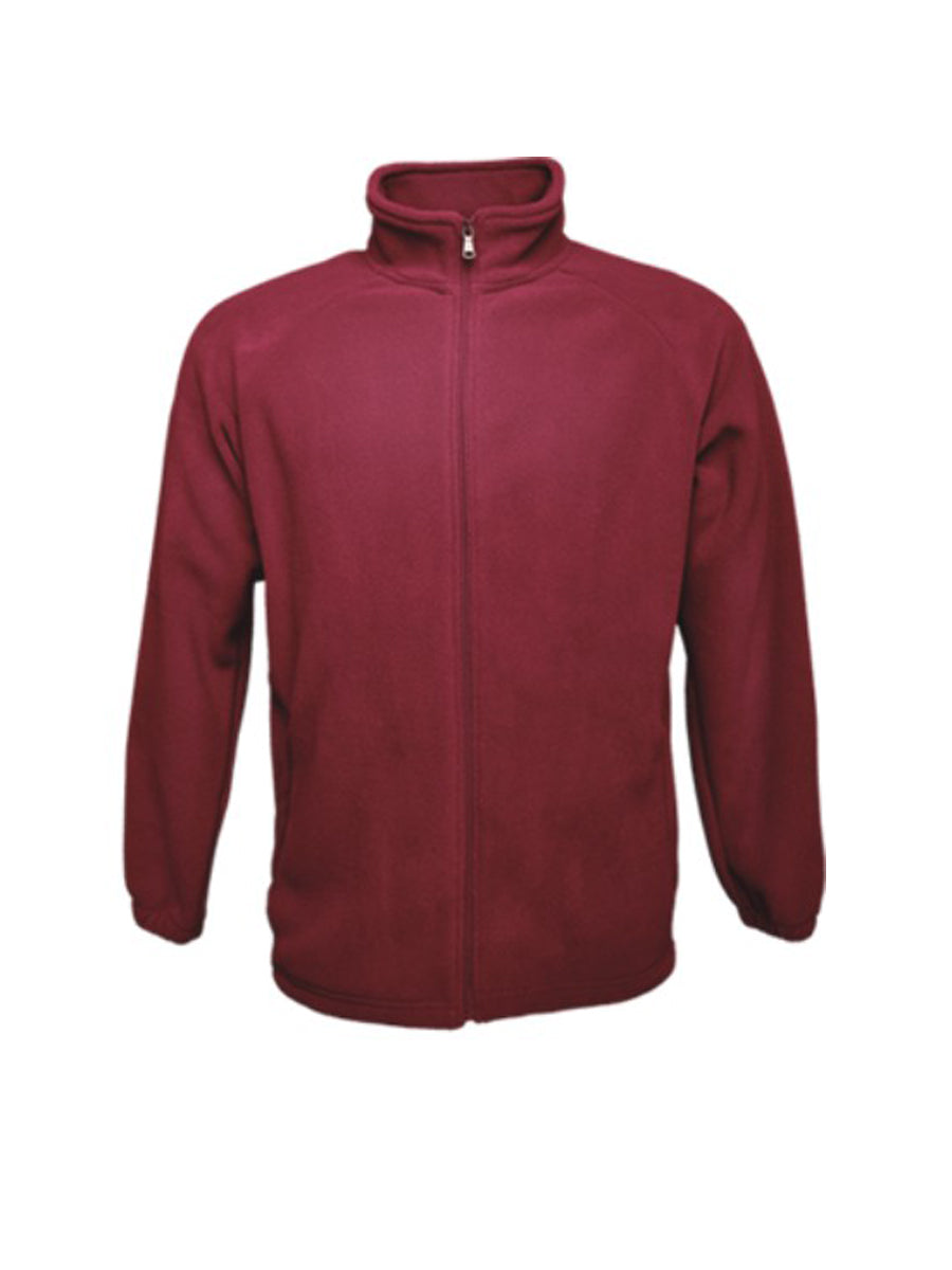 Kids Polar Fleece Zip Through Jacket in Maroon