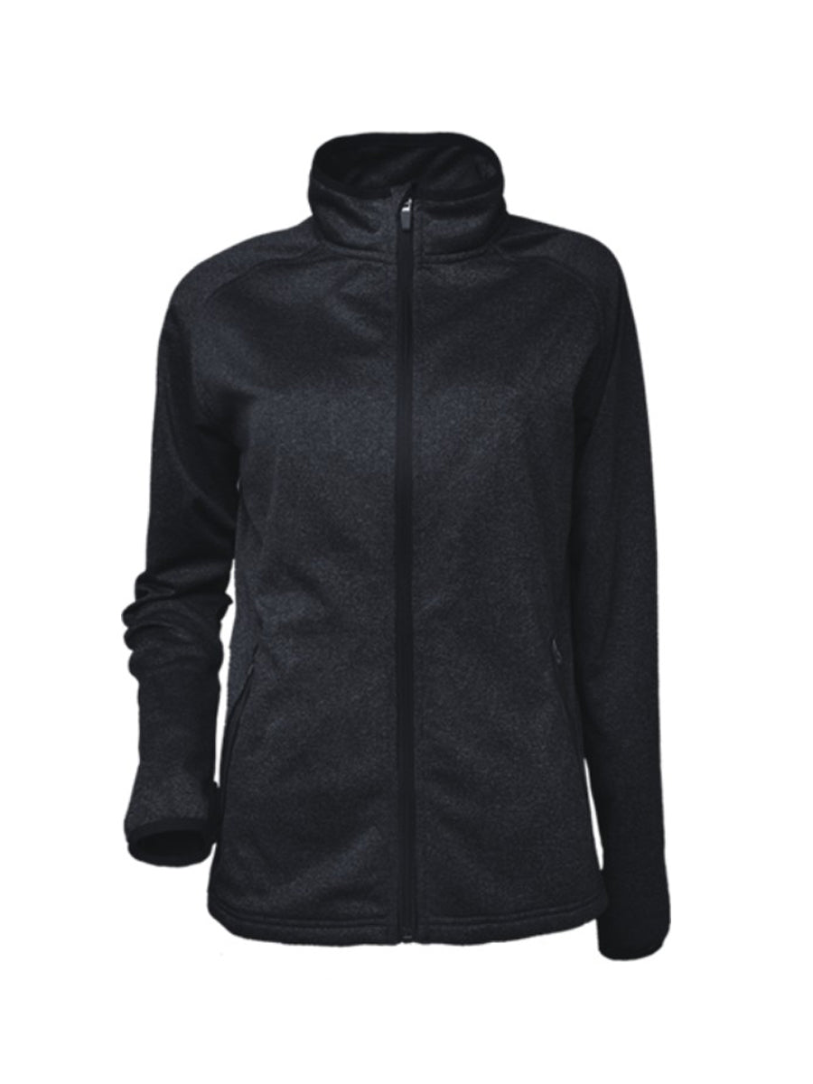 Ladies Light Weight Fleece Zip Through Jacket in Black