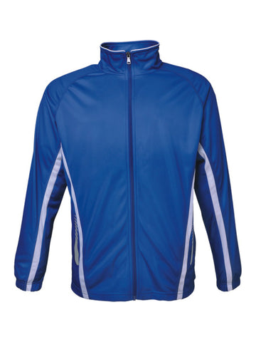 Unisex Adults Elite Sports Track Jacket in Royal/White