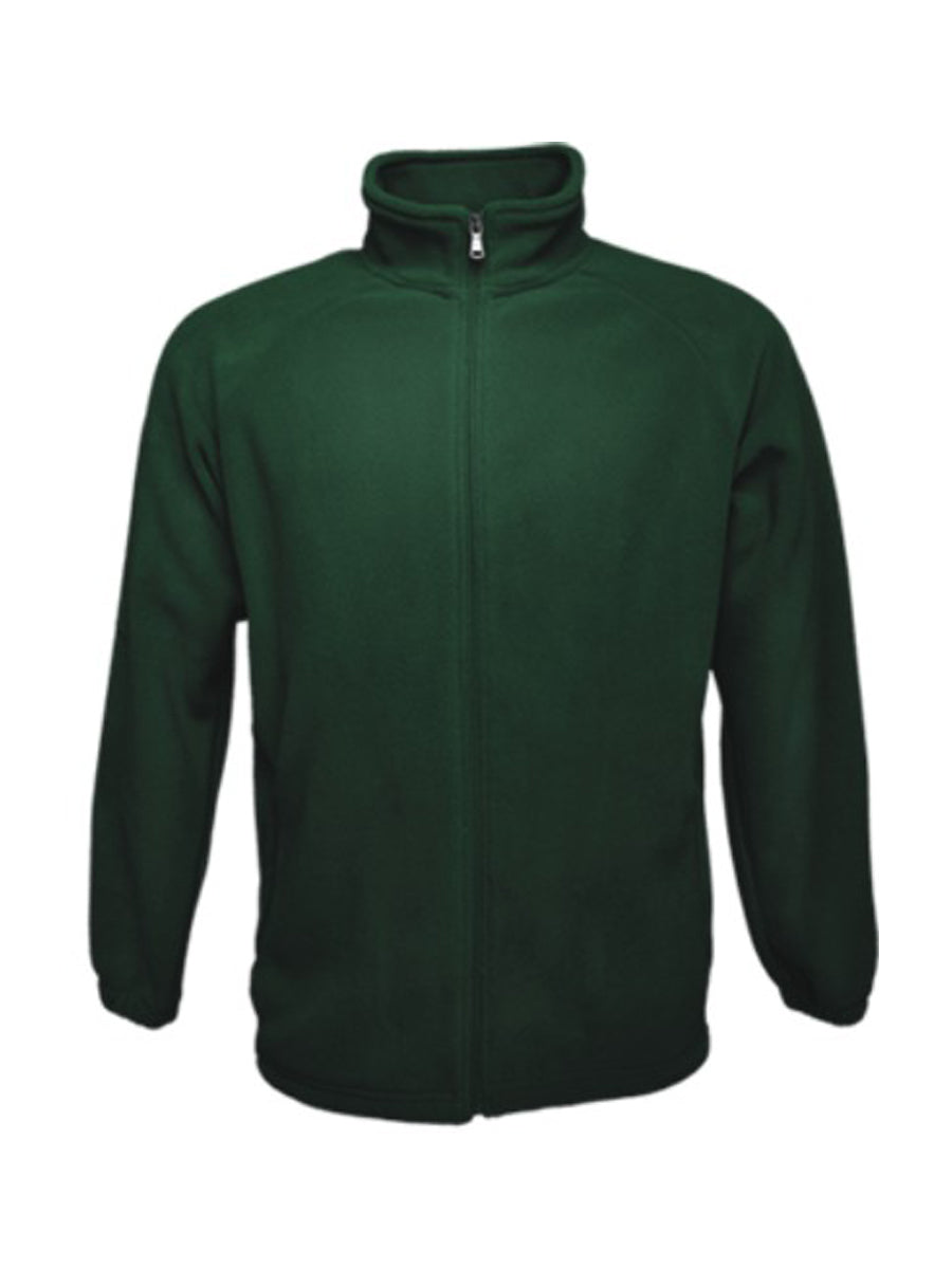 Unisex Adults Polar Fleece Zip Through Jacket in Bottle Green