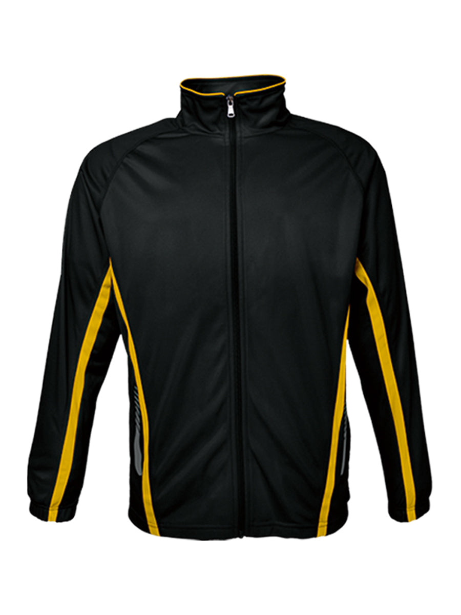 Kids Elite Sports Track Jacket in Black/Gold