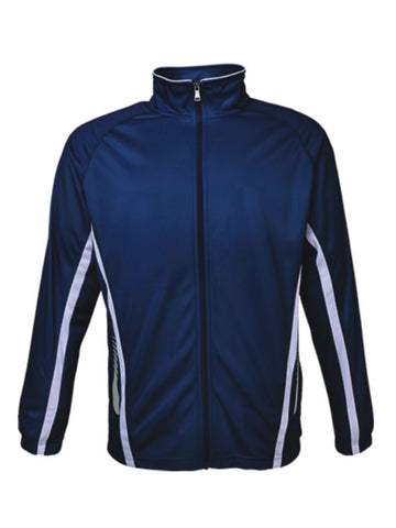 Kids Elite Sports Track Jacket in Navy/White