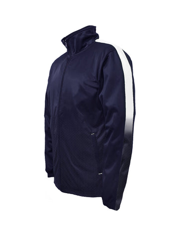 Unisex Adults Sublimated Track Jacket in Navy/White