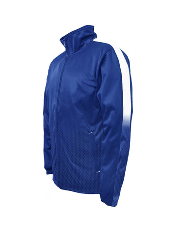 Unisex Adults Sublimated Track Jacket in Royal/White