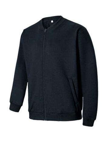 Unisex Adults Fleece Jacket With Zip in Black