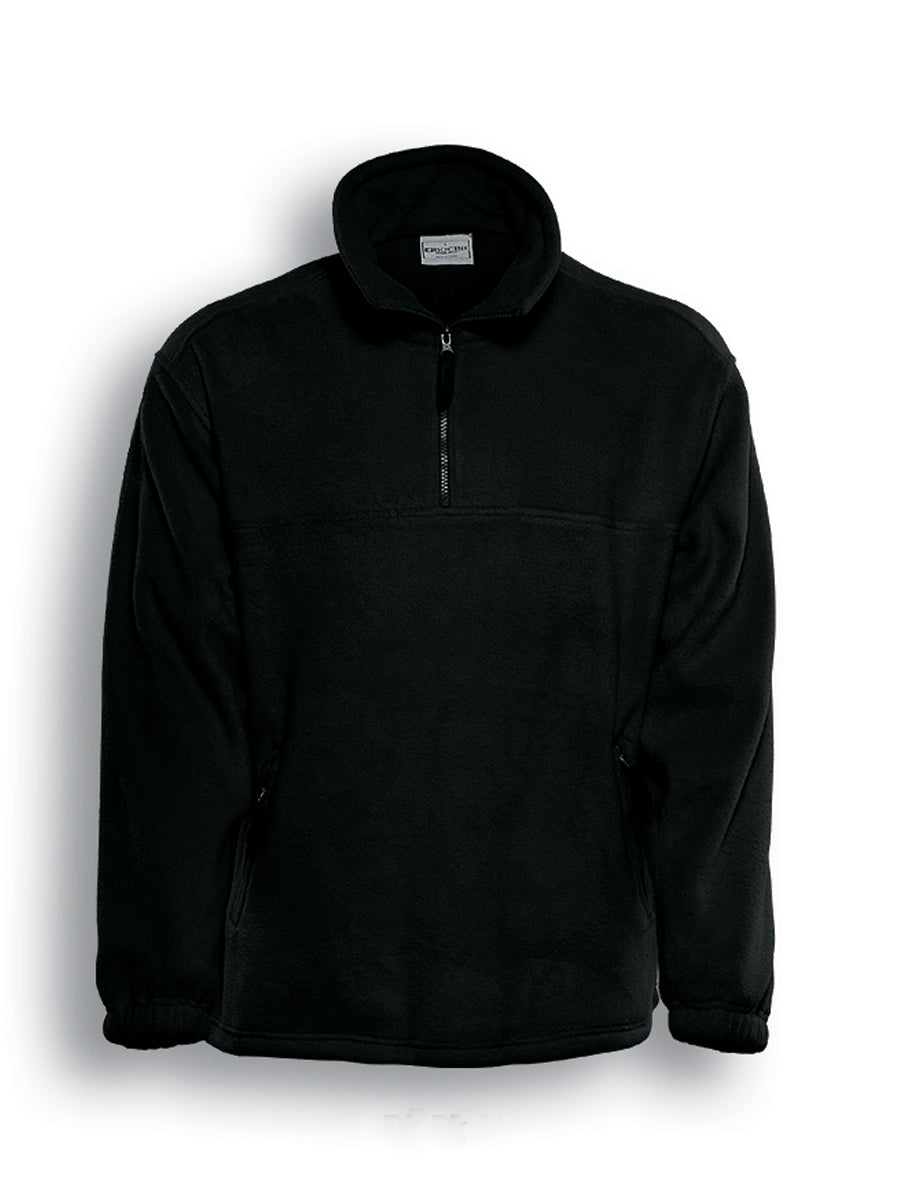 Unisex Adults Polar Fleece 1/2 Zip in Black