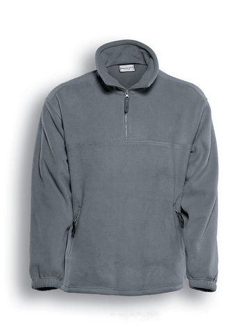 Unisex Adults Polar Fleece 1/2 Zip in Grey