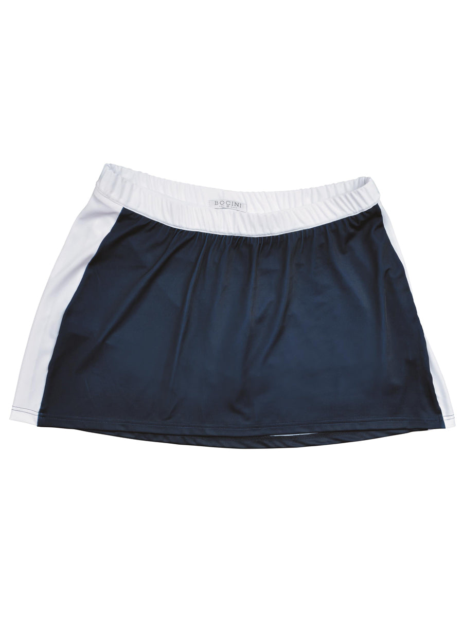 Ladies Sports Skort in Navy/White