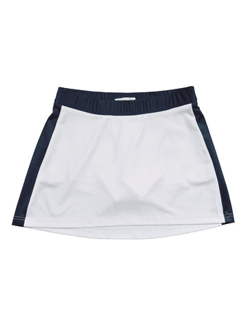 Ladies Sports Skort in White/Navy