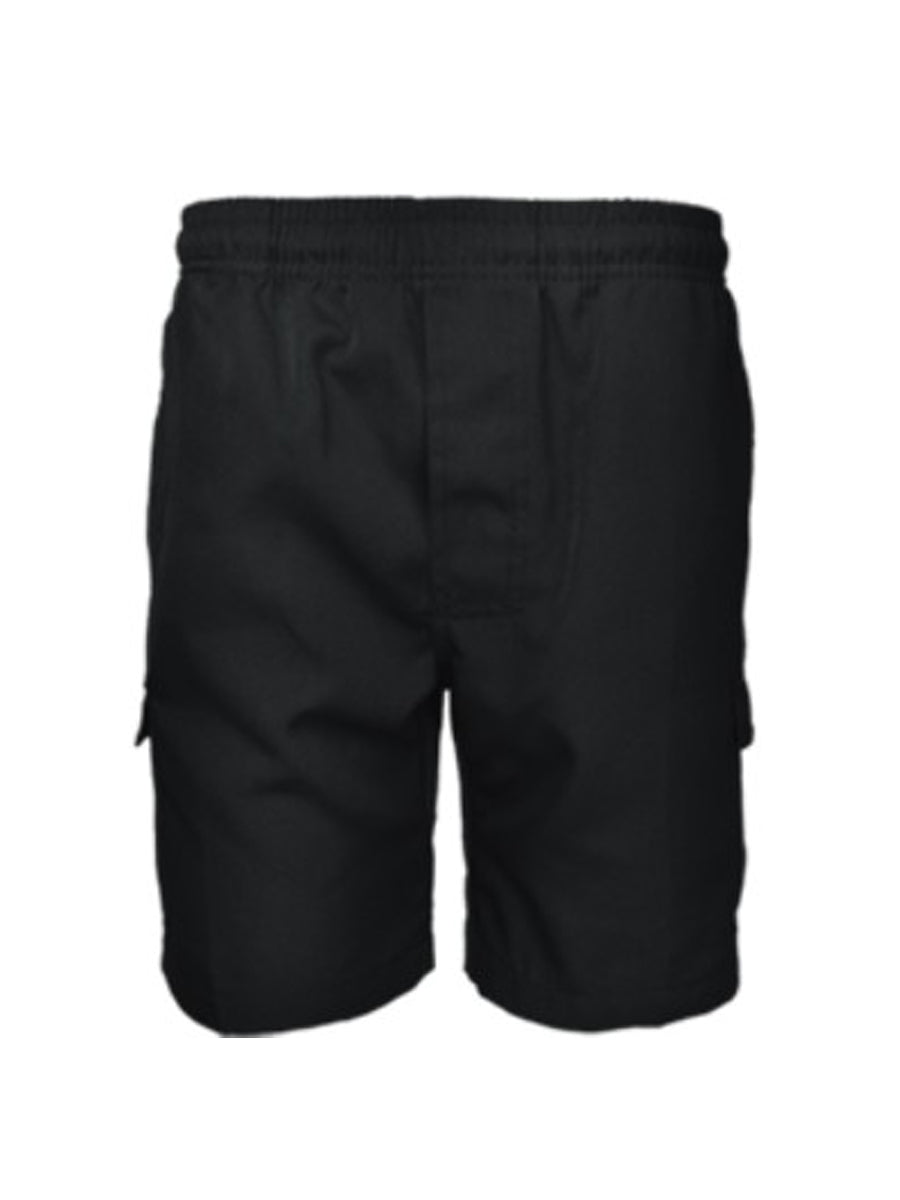 Kids School Cargo Shorts in Black