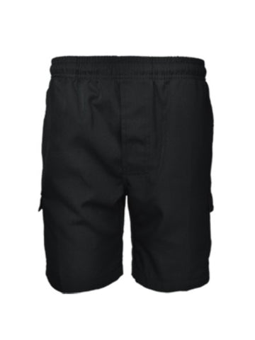 Kids School Cargo Shorts in Black