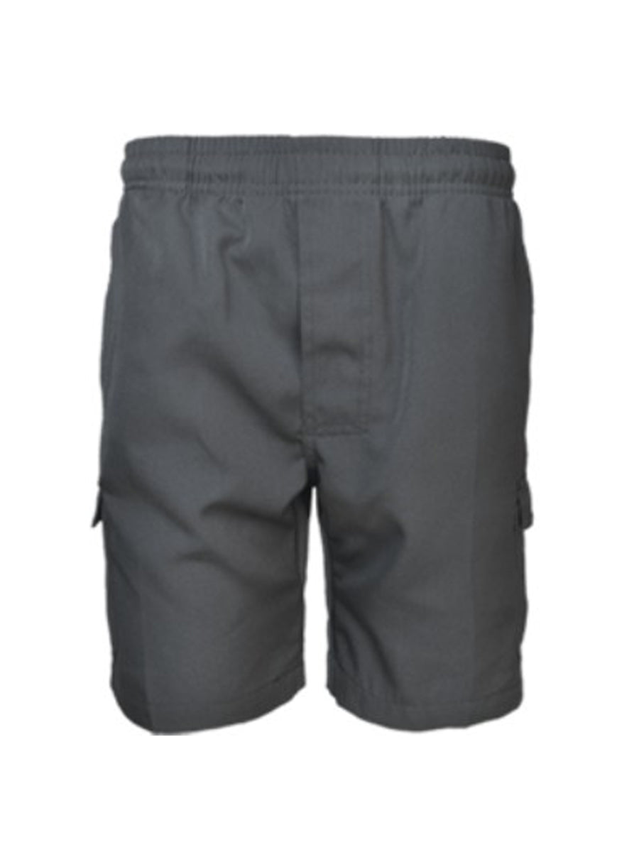 Kids School Cargo Shorts in Grey