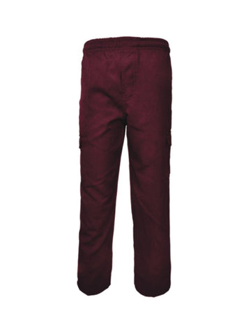 Kids School Cargo Pants in Maroon