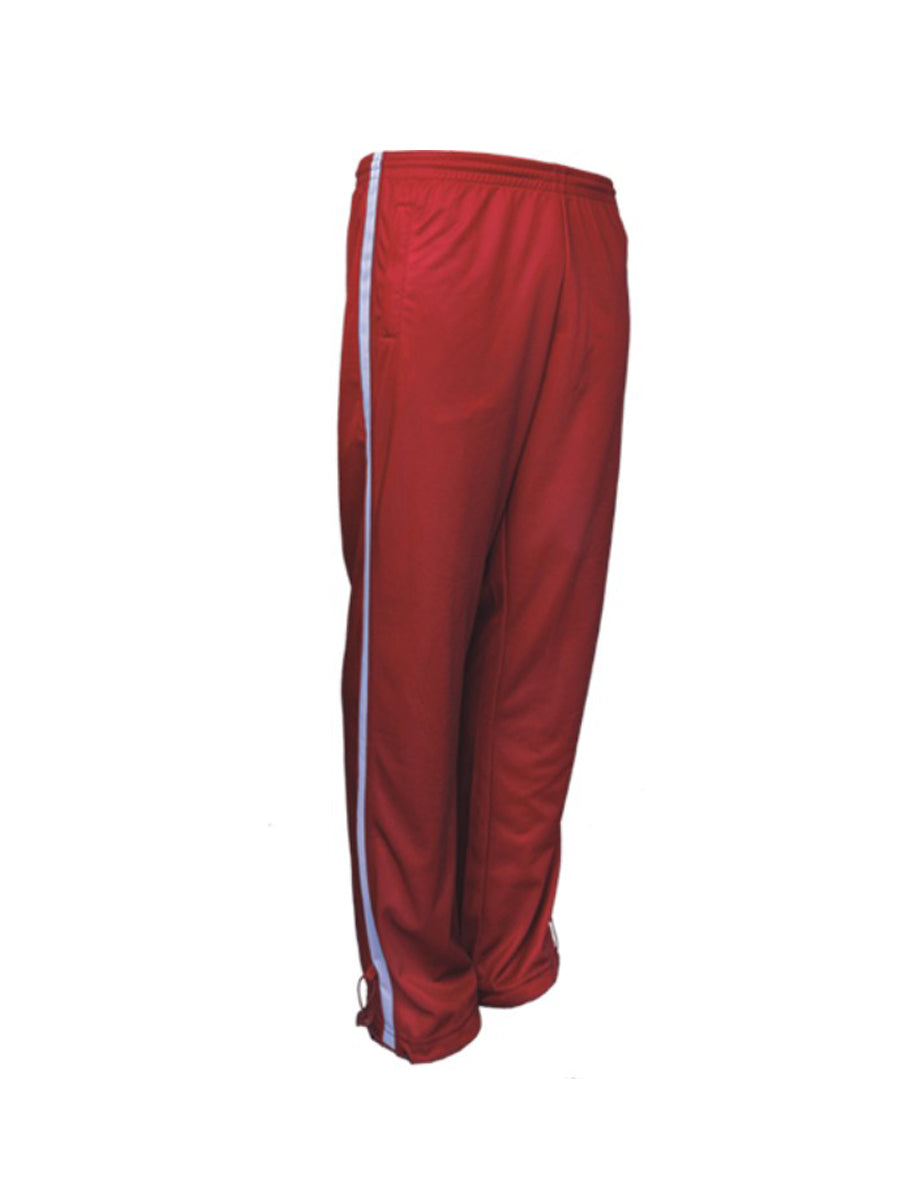 Kids Elite Sports Track Pants in Red/White
