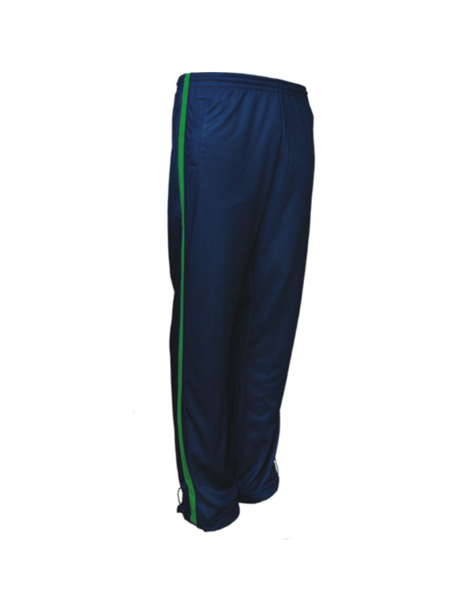 Kids Elite Sports Track Pants in Navy/Lime
