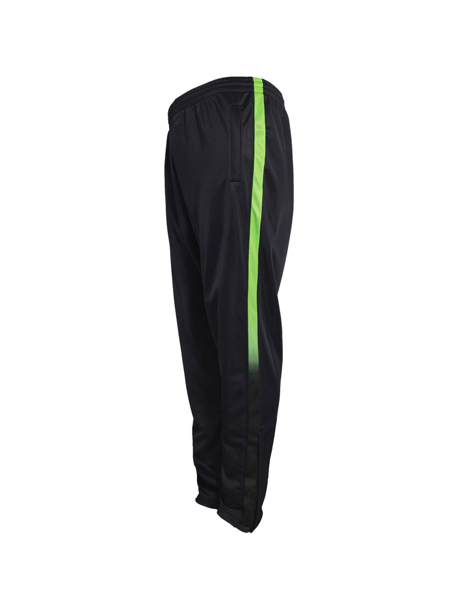 Unisex Adults Sublimates Track Pants with Lining in Black/Lime