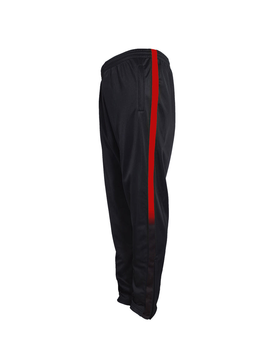 Unisex Adults Sublimates Track Pants with Lining in Black/Red