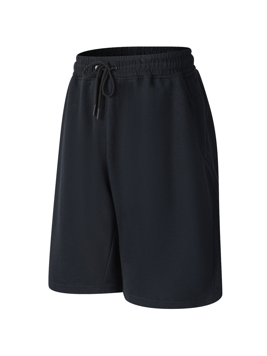 Polar Fleece Track Shorts in Black
