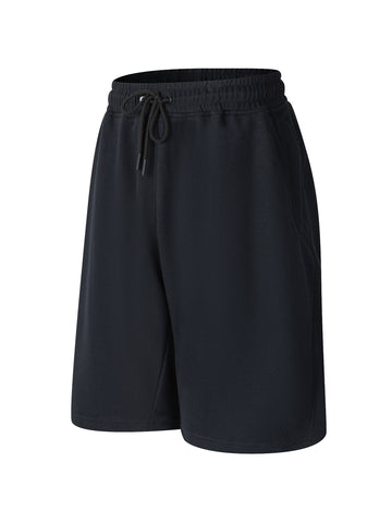Polar Fleece Track Shorts in Black