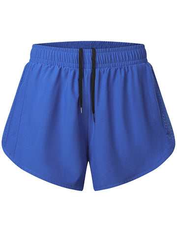 Womens Double Layer Shorts in Royal