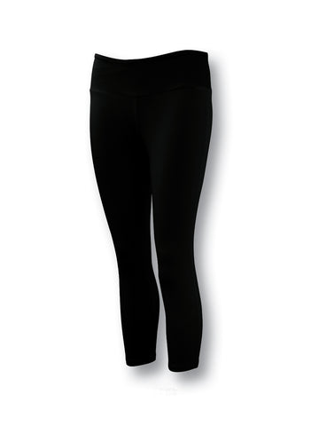 Ladies Gym 3/4 Tights in Black