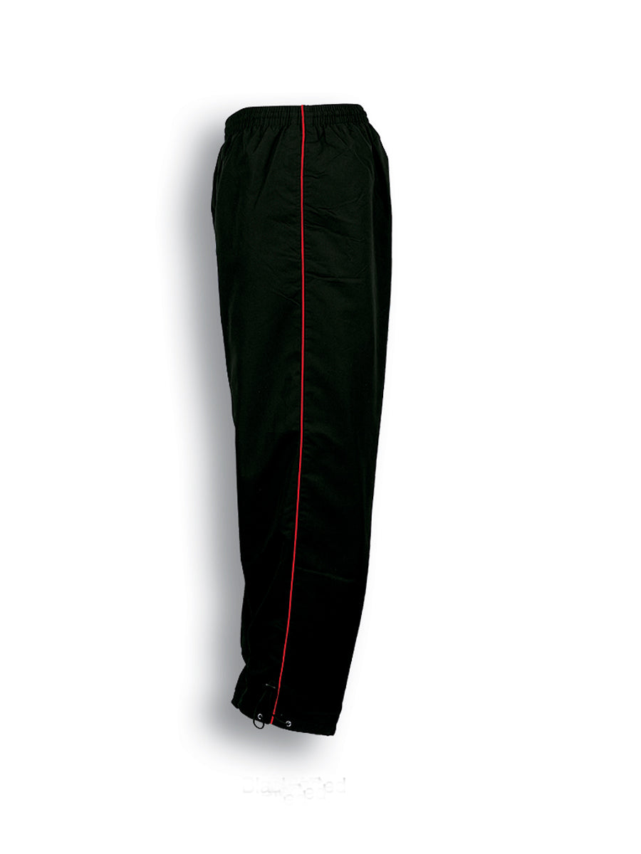 Unisex Adults Track - Suit Pants With Piping in Black/Red