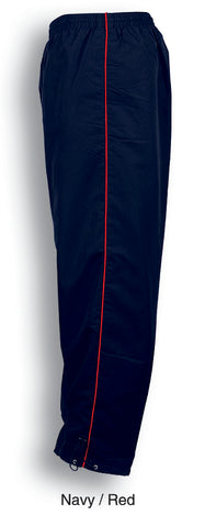 Unisex Adults Track - Suit Pants With Piping in Navy/Red