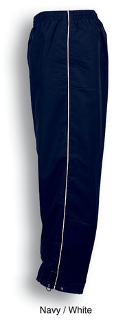 Unisex Adults Track - Suit Pants With Piping in Navy/White