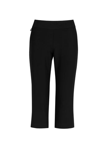 Jane Womens 3/4 Length Stretch Pant Black front view