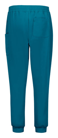 Pulse Womens Jogger Scrub Pant Caribbean Blue back view