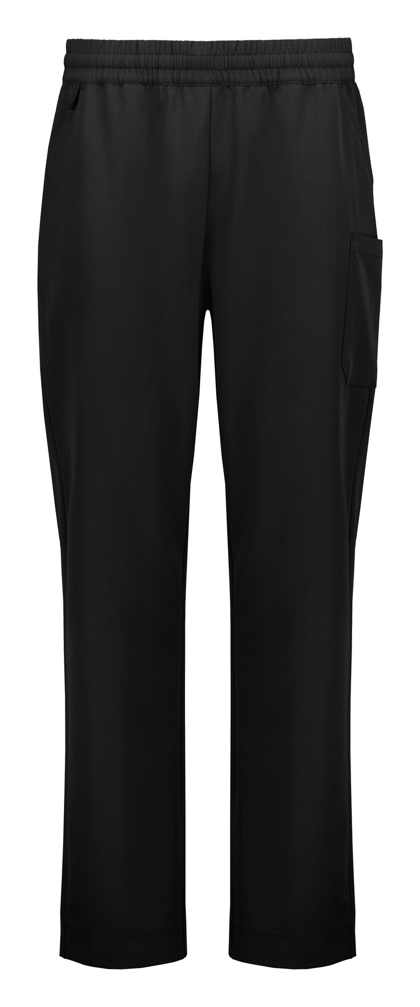 Pulse Unisex Straight Leg Scrub Pant Black front view