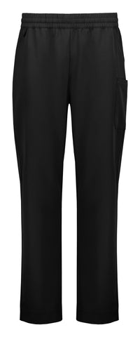 Pulse Unisex Straight Leg Scrub Pant Black front view