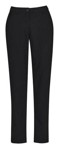 Comfort Waist Womens Slim Leg Pant Black front view