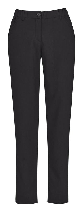 Comfort Waist Womens Slim Leg Pant Charcoal front view