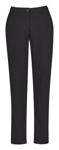 Comfort Waist Womens Slim Leg Pant Charcoal front view