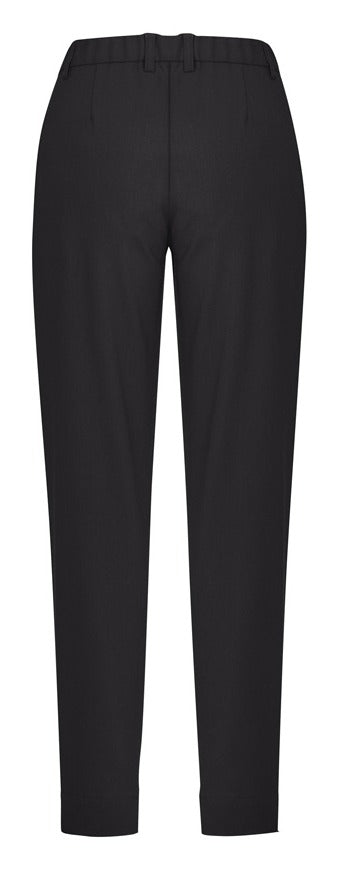 Comfort Waist Womens Slim Leg Pant Charcoal back view